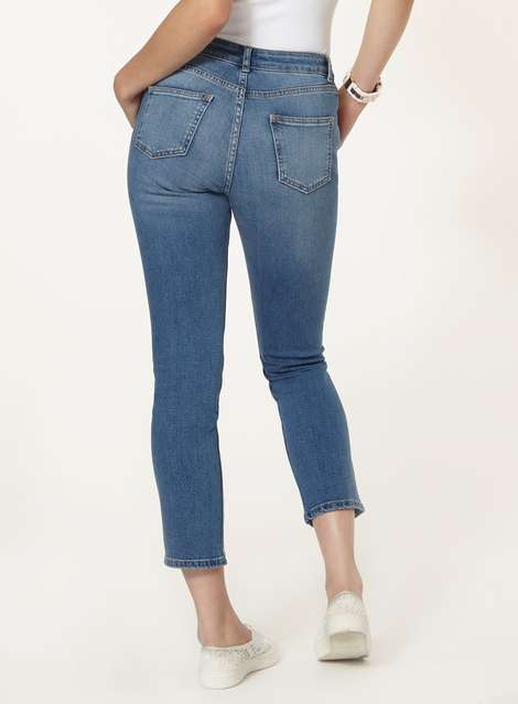 New Midwash Fasion Straight Leg Jeans